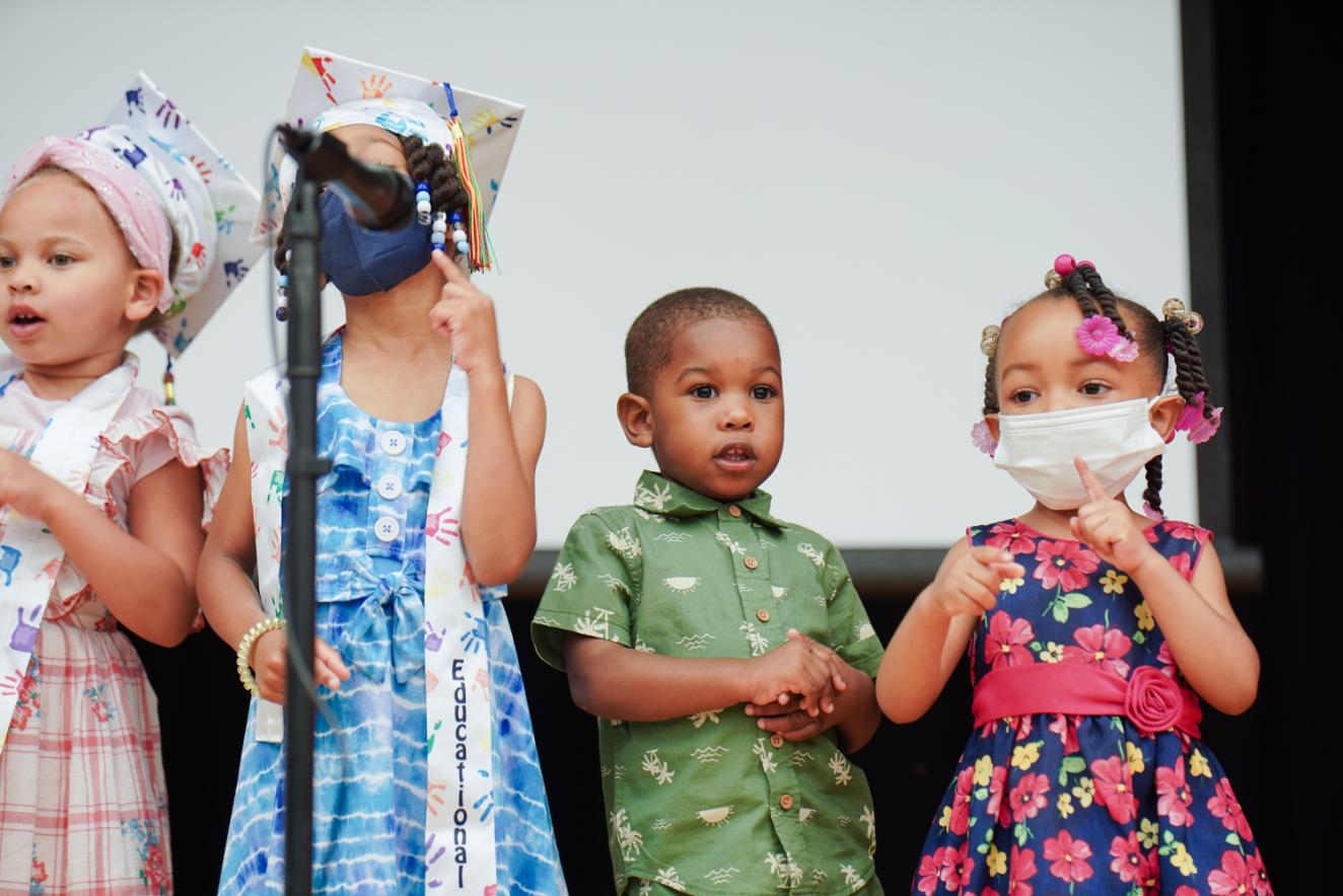 group of kids learning 6